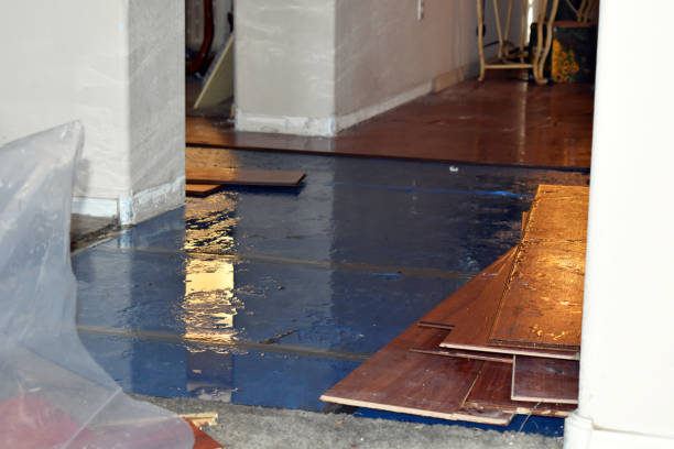Professional Water Damage Restoration technician working in Lampasas, TX